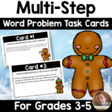 Gingerbread Multi Step Word Problem Task Cards FREEBIE Fou