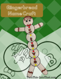 Gingerbread Name Craft Activity - Christmas Word Craft - Holiday