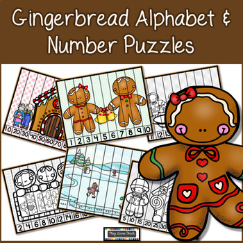 Preview of Gingerbread Number and Alphabet Puzzles