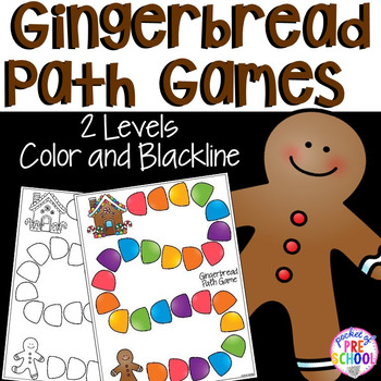 Gingerbread Path Games By Pocket Of Preschool | Teachers Pay Teachers