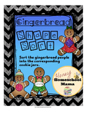 Gingerbread People Shape Sorting Activity - Sort the Shape