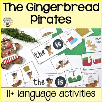 Preview of The Gingerbread Pirates Speech and Language Interactive Book Companion Activity