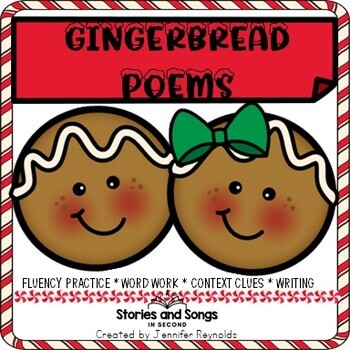 Preview of Gingerbread Poems - Reading Fluency, Rhyming and Writing Activities