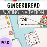 Gingerbread Preschool Writing Invitations for the Writing Center