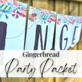 Gingerbread Printable Classroom Party Packet