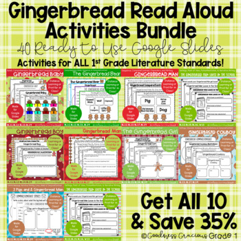 Preview of Gingerbread Read Aloud Bundle- Activities for ALL 1st Grade Literature Standards