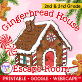 Gingerbread House Reading Escape Room - 2nd 3rd Grade Chri