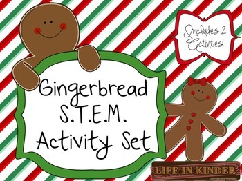 Preview of Gingerbread STEM Activities with Matching Digital Activity