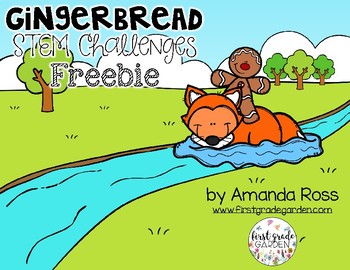 Preview of Gingerbread STEM Challenges Freebie