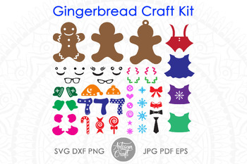 Preview of Gingerbread SVG files, Gingerbread clipart