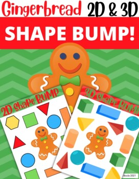 Preview of Gingerbread Shape BUMP! | 2D and 3D Shape Game