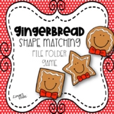 Gingerbread Shape Matching File Folder Game
