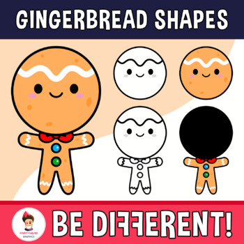 Gingerbread Shapes Clipart Geometry Math 2D Christmas Food | TpT