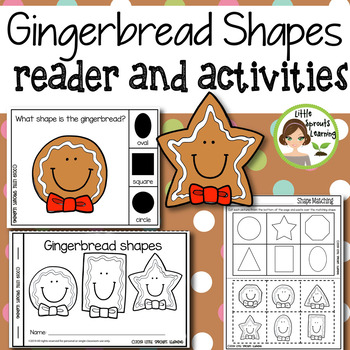 Preview of Gingerbread Shapes Emergent Reader and Shape Recognition Activities