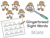 Gingerbread Sight Word Center