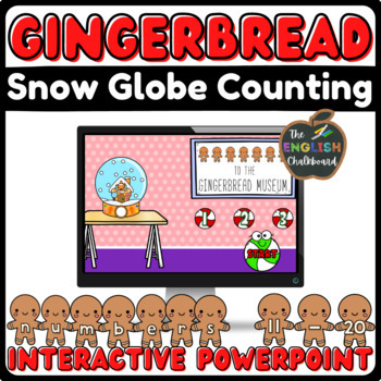 Gingerbread Snow Globe Interactive Counting 11-20 PowerPoints | TpT