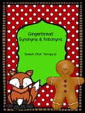 Gingerbread Synonyms and Antonyms for Speech Therapy