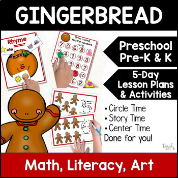 Preview of Gingerbread Activities for Preschool & PreK - Gingerbread Lesson Plans
