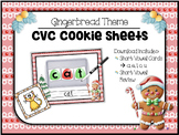 Gingerbread Theme: CVC Cookie Sheet | Short Vowels