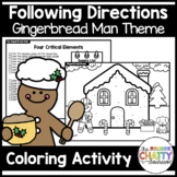 Gingerbread Theme Following Directions Coloring Set