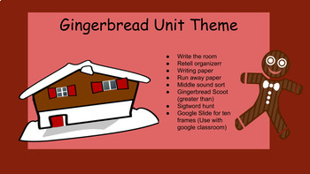 Preview of Gingerbread Theme Unit