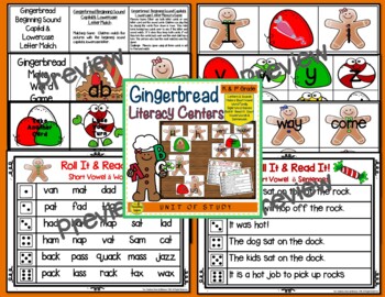 Gingerbread Themed Literacy & Math Bundle by The Teaching Scene by Maureen