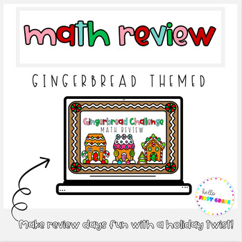 Preview of Gingerbread Themed | Math Review Rotations | Build Your Own Gingerbread House