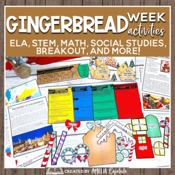 Preview of Gingerbread (ELA, MATH, SCIENCE, AND SOCIAL STUDIES) Cross Curricular Unit