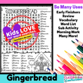 Gingerbread Word Search Activity | Fun Christmas Word Sear