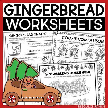 Preview of Gingerbread Worksheets Print and Go Winter Break Packet
