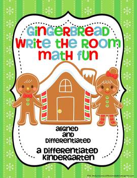 Preview of Gingerbread Write The Room Math Fun-Differentiated and Aligned to CCSS