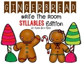 Gingerbread Write the Room - Syllables Edition