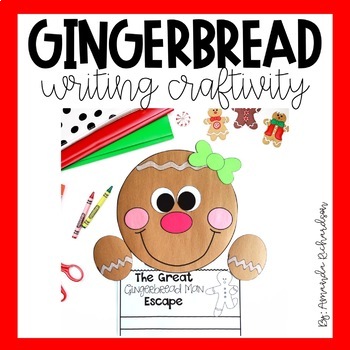 Preview of Gingerbread Writing Craft, Craftivity, Gingerbread Man Craft