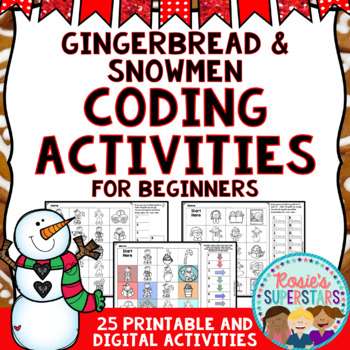 Preview of Gingerbread and Snowmen Coding Activities for Beginners Great for Hour of Code™