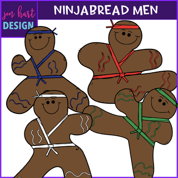 Preview of Gingerbread Clip Art - Ninjabread Men {jen hart Clip Art}