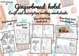 Gingerbread hotel Christmas/WINTER Craft and descriptive writing worksheets