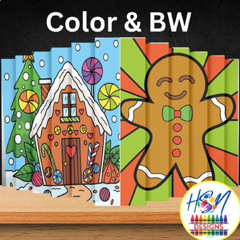 Preview of Gingerbread man & House Craft Bulletin Board Coloring Activities Agamograph