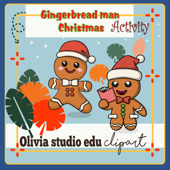 Preview of Gingerbread man clip art,Gingerbread man activities Christmas Clip Art