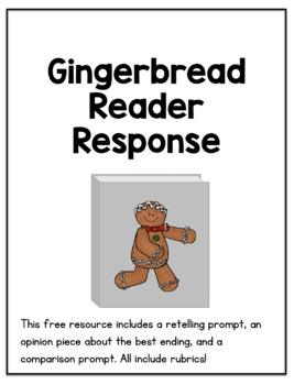Preview of Gingerbread writing prompts and rubrics