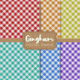 Gingham Farmhouse Cottage Digital Papers
