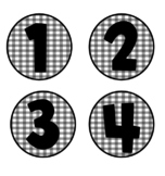 Gingham Number Set