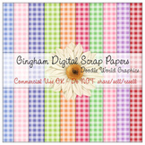 Gingham Pattern A4 Size Digital Papers Package