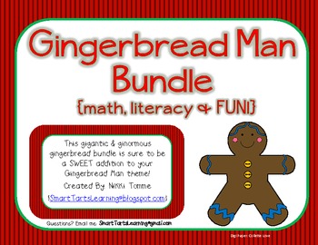 Preview of Ginormous Gingerbread Themed Bundle {Math, Literacy & FUN!}