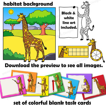 Alphabet Animal Big Giraffe Letter Gg On A White Preschool