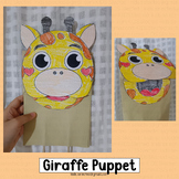 Giraffe Craft Puppet Activities Zoo Animals Paper Bag Temp
