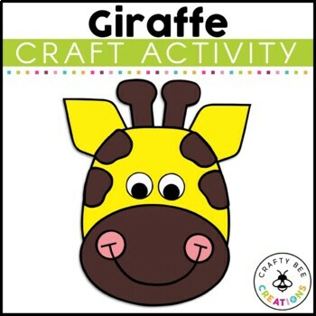 Preview of Giraffe Craft Zoo Jungle Animals Theme Activities Bulletin Board Art Field Trip