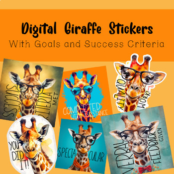 Preview of Giraffe Digital Stickers - for Google, Microsoft and Seesaw