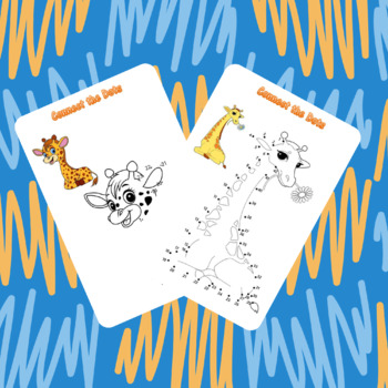 Preview of Giraffe Dot to Dot - Summer Connect the Dots - Summer Activity