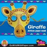 Giraffe Mask | Printable Craft Activity | African Animal P