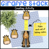 Giraffe Stack Fine Motor Counting Zoo Activity